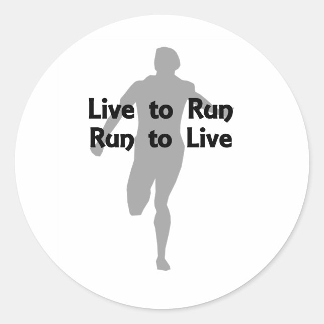 Adesivo Live to Run (Executar ao Vivo) (Frente)