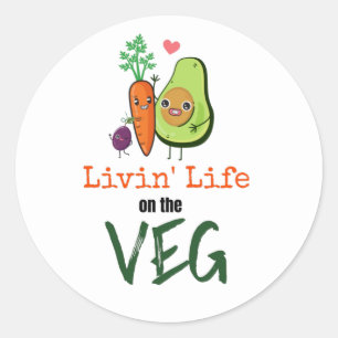 Adesivo Livin LIfe sobre a citação do Diário Vegetarian