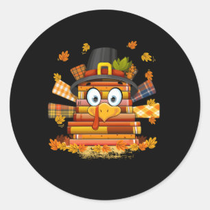 Adesivo Livro Bibliotecário Leitor Turquia Ação de Graças 