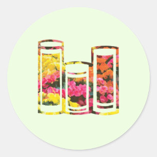 Adesivo Livro da Flor Begonia, Amarelo e rosa,