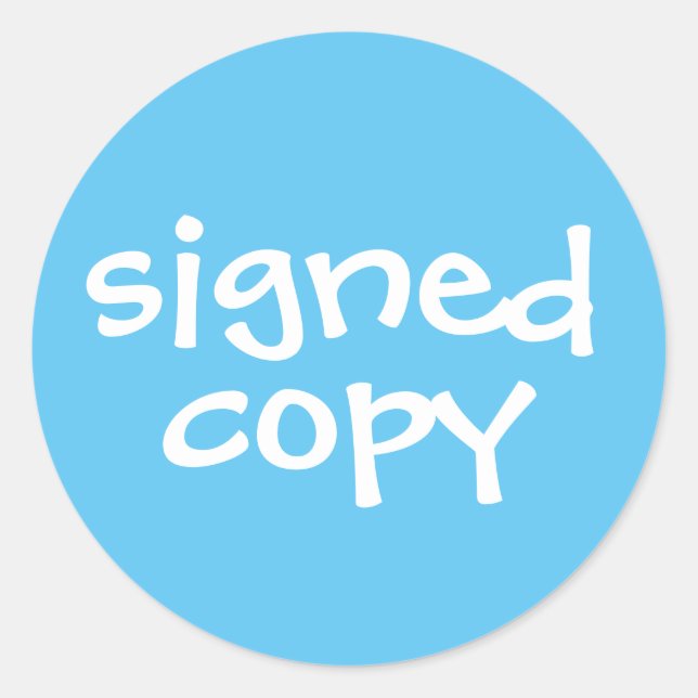 Adesivo Livro de Autores Assinado Copiar Azul (Frente)