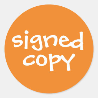 Adesivo Livro de Autores Assinado Copiar Laranja