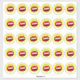 Adesivo Livro de BD de Super Herói Qualquer Idade Aniversá