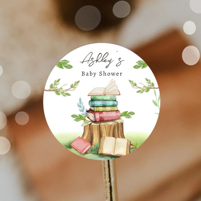 Adesivo Livro de Chás de fraldas do Storybook Novo capítul (Criador carregado)