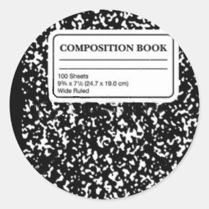 Adesivo Livro de Composição/Professora Estudante