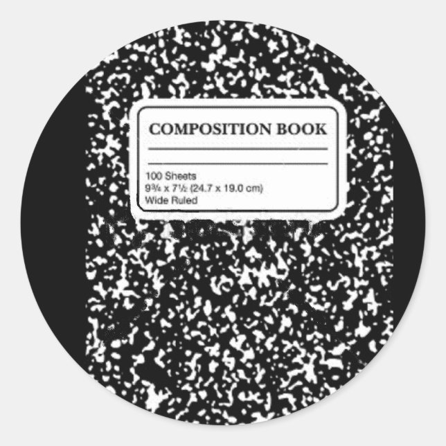 Adesivo Livro de Composição/Professora Estudante (Frente)