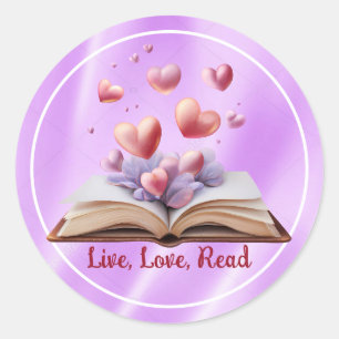 Adesivo Livro De Corações Rosa