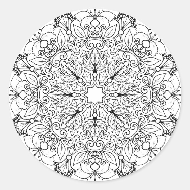 Adesivo Livro de cores Mandala 1-63 (Frente)
