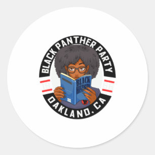 Adesivo Livro de História Negra Partido Pantera Menina Edu