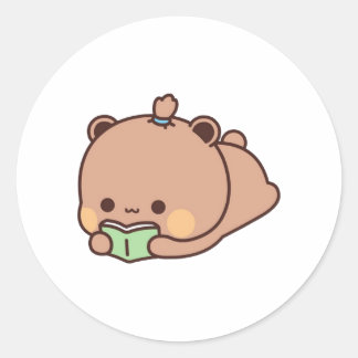 Adesivo Livro De Leitura Do Casal Do Urso De Panda E Brown