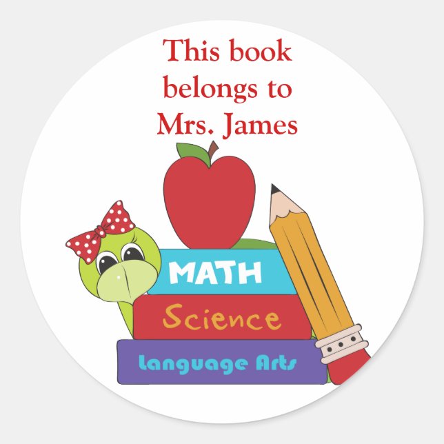 Adesivo Livro de Livros de Cartoons (Frente)