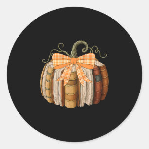 Adesivo Livro de Outono Abóbora Halloween Professor Biblio