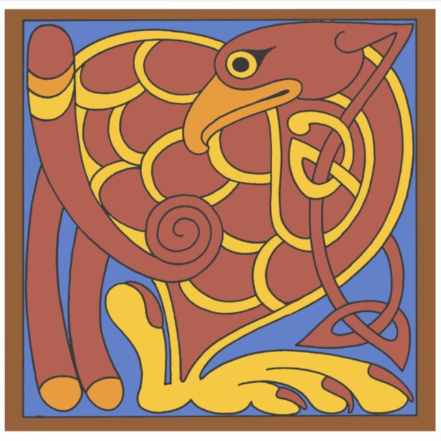 Adesivo Livro De Pássaro Medieval Do Nó Celta Kells (Frente)