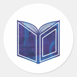Adesivo Livro de pintura de planalto azul e roxo