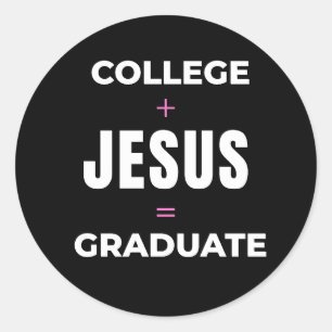 Adesivo Livro de Visitantes Faculdade + Jesus = Graduado