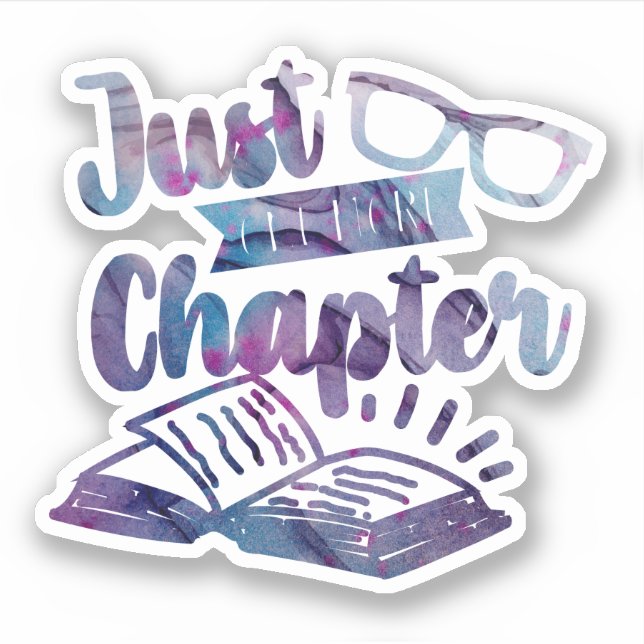 Adesivo Livro Lança Apenas Mais Um Capítulo Leitura Roxo (Frente)