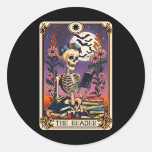 Adesivo Livro Lover Tarot Card O Leitor Mystic Funny Skel