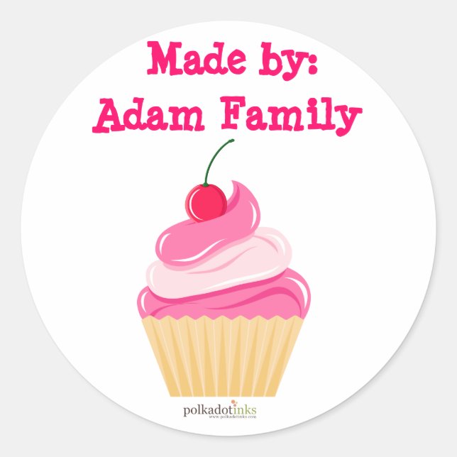 Adesivo Livro Personalizado de Cupcakes de cereja (Frente)