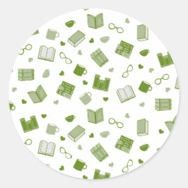 Adesivo Livro Verde e Padrão de Leitura