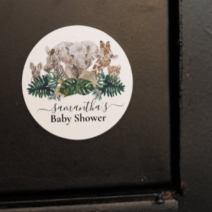 Adesivo Livros Africanos Safari de Bebês na Selva para Chá