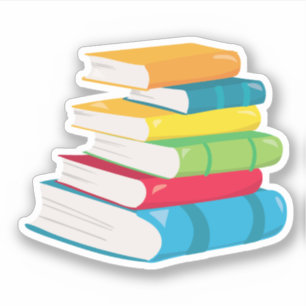 Adesivo Livros coloridos