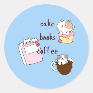 Adesivo Livros de Bolo Café
