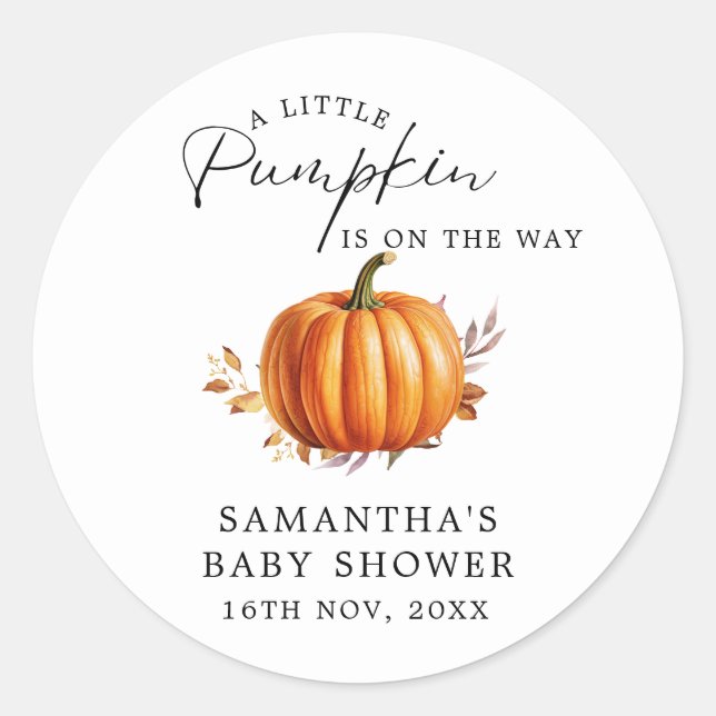 Adesivo Livros de Chá de fraldas Floral Moderno para Bebê (Frente)