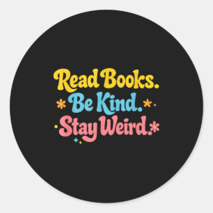 Adesivo Livros de leitura divertida e positiva seja gentil