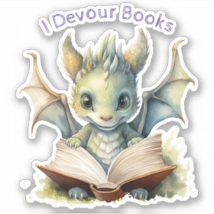 Adesivo *~* LIVROS DE LEITURA DO Dragão Bebê devorando AP8