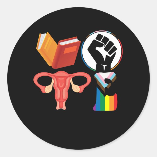 Adesivo Livros De Votação Fist Ovários Lgbt Oprimidos Repr (Frente)