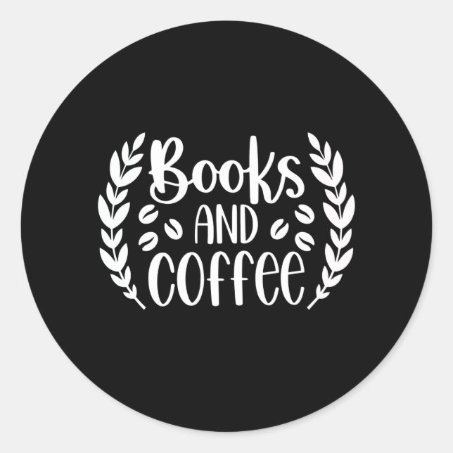 Adesivo Livros e café (Frente)