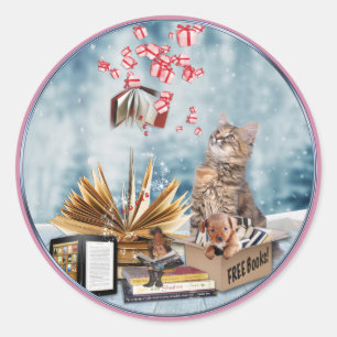 Adesivo Livros gratuitos para o Natal