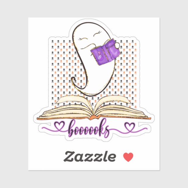 Adesivo Livros! Leitura De Halloween De Fantasmas E Livros (Folha)