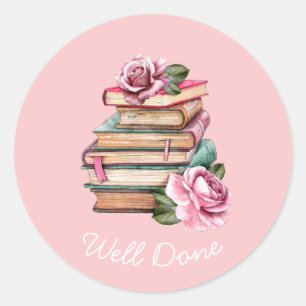 Adesivo Livros lendo bem ensinando clássico clássico