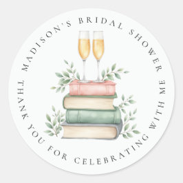 Adesivo Livros Novo Capítulo Bubbly Obrigada Chá de Noiva