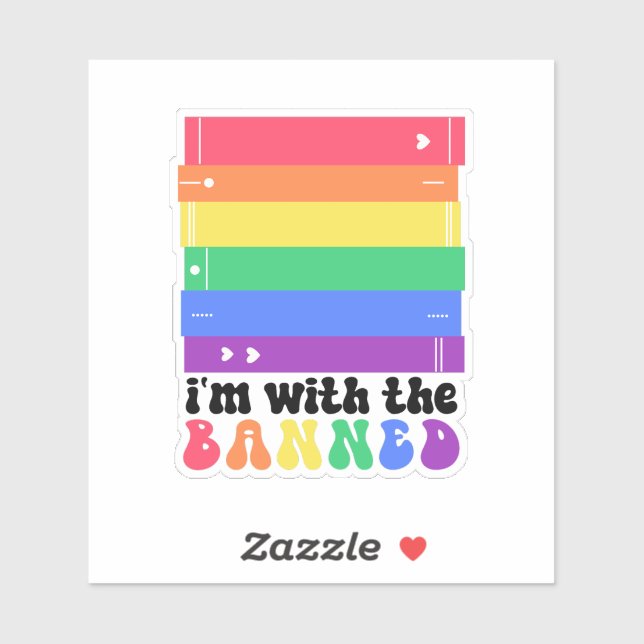 Adesivo Livros Proibidos Arco-íris (Folha)