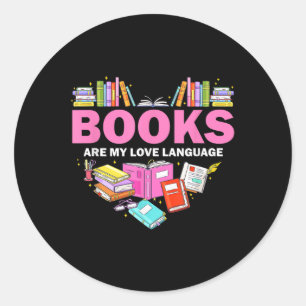 Adesivo Livros São Minha Linguagem De Amor Lendo Bibliotec
