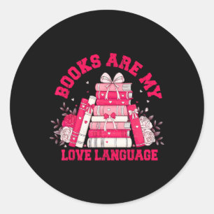 Adesivo Livros São Minha Linguagem De Amor Lendo Bibliotec