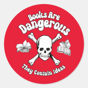 Adesivo Livros são perigosos