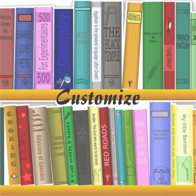 Adesivo Livros sobre prateleiras Thunder_Cove (Frente)