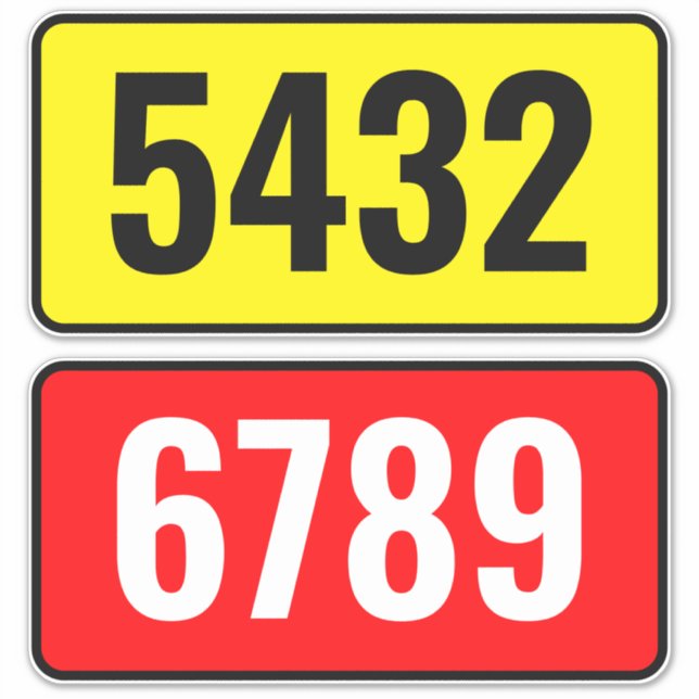 Adesivo Lixeira para reciclagem - Número do endereço da ru (Frente)