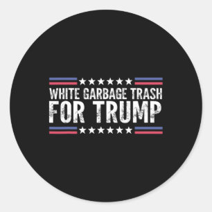 Adesivo Lixo de garagem branco para Trump Vote Trump para