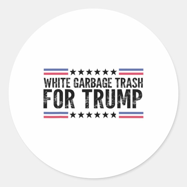 Adesivo Lixo De Garbyge Branco Para Trapo De Voto De Tremo (Frente)
