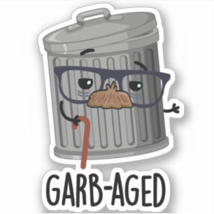 Adesivo Lixo Engraçado, de Garb, Pode Jogar Escuro BG