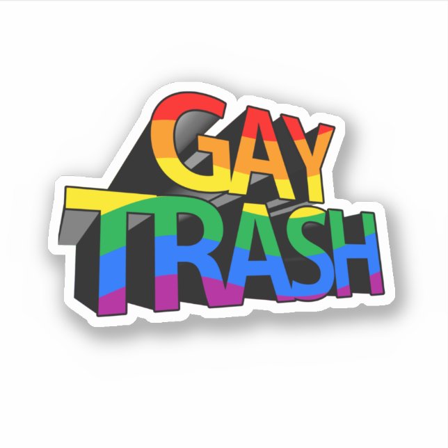 Adesivo Lixo Gay (Frente)