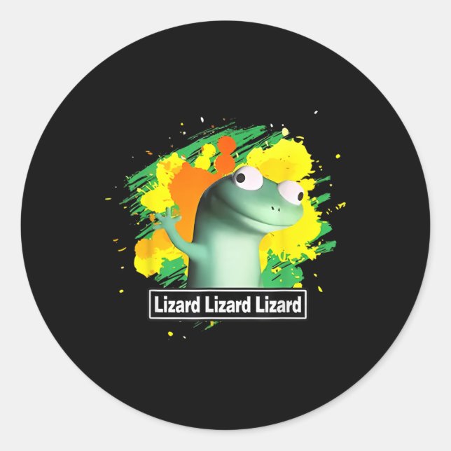 Adesivo Lizard Lizard Camisa Engraçado Weircore Animal (Frente)