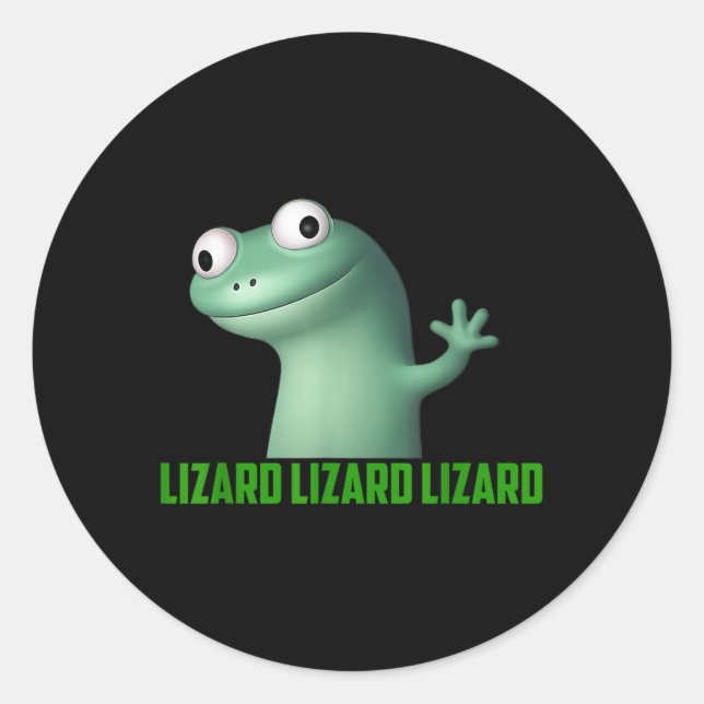 Adesivo Lizard Meme Lizard Lizard Lizard Funny Graphic T-s (Frente)