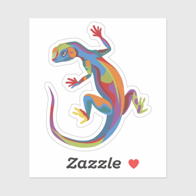 Adesivo Lizard pintado (Folha)