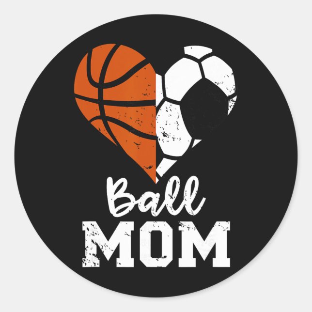 Adesivo Ll Mãe Coração Engraçado Futebol Esboço Mãe  (Frente)