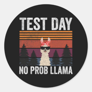 Adesivo Llama Camping Day No Prob Llama Teacher Testi